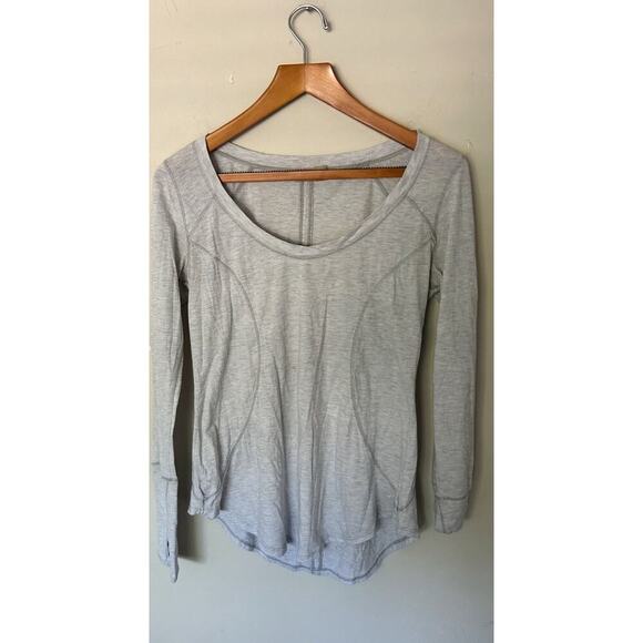 Zella Grey Long Sleeve Top Size M - Picture 1 of 3